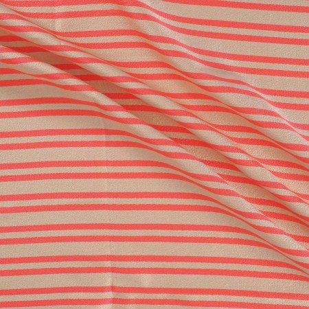 Coral striped jacquard