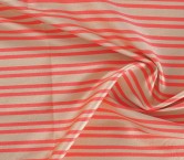 Coral striped jacquard