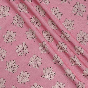 Pink jacquard floral lam?