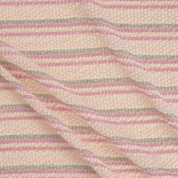 Pink jacquard seersucker