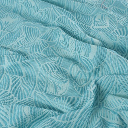 Turquoise jacquard vegetal