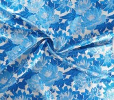 Blue jacquard flowers lam?