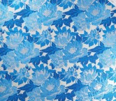 Blue jacquard flowers lam?