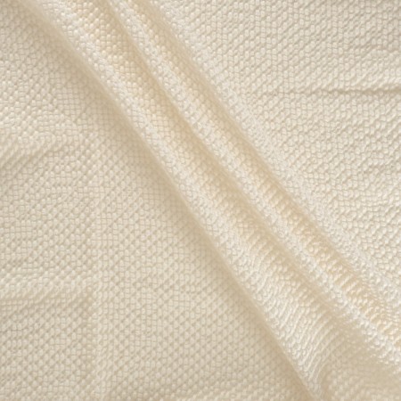 Ivory jacquard seersucker