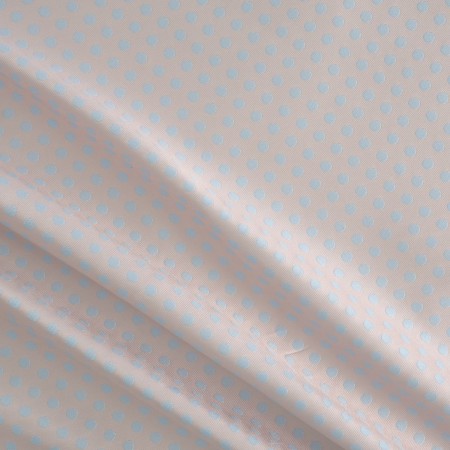 Blue mikado jacquard topos pl