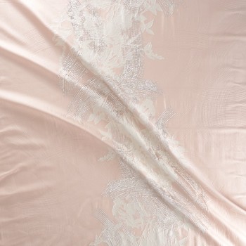Cream jacquard floral lam?