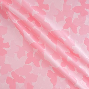 Jacquard mariposa rosa