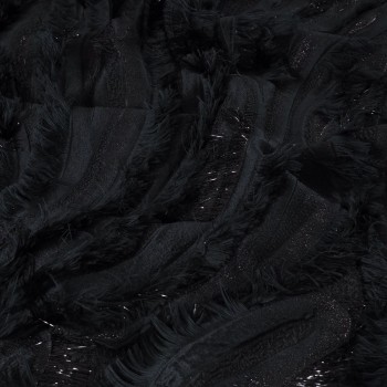 Black jacquard fil coup? panno 190