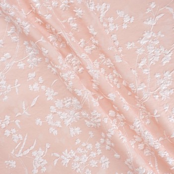 Pink jacquard floral lam?