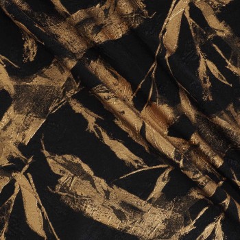 Jacquard fil coup? negro oro