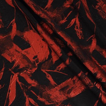 Jacquard fil coup? rojo negro