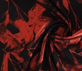Red black jacquard fil coup?
