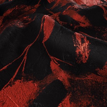 Red black jacquard fil coup?