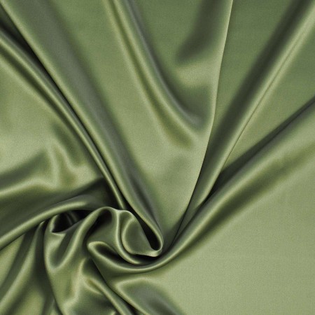 Green kaki versalles silk satin