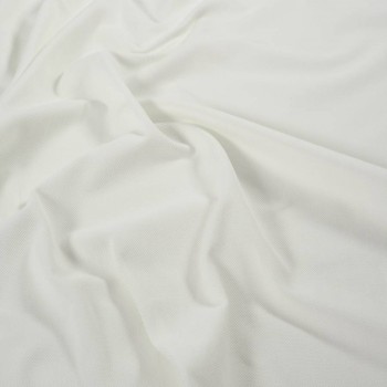 White roberta pique cotton stretch