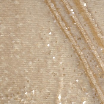 Fantasia con lentejuelas beige
