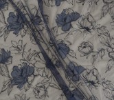 Tul bordado flor = 3006 negro