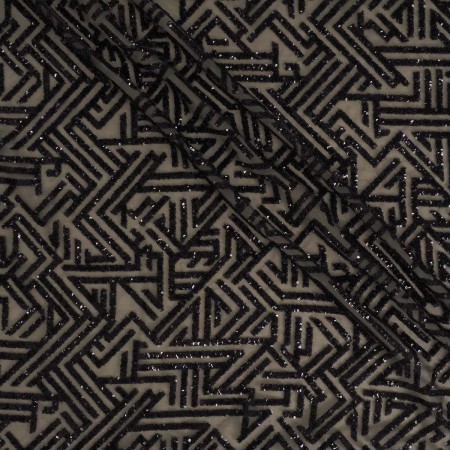 Organza lentejuelas negro
