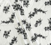 White embroidered cotton flower
