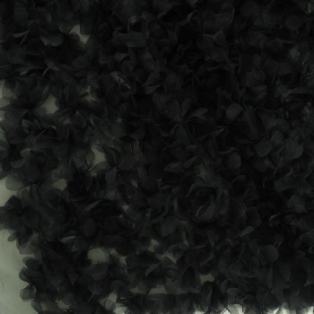 Flores tul 3d negro