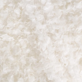 Flores tul 3d blanco