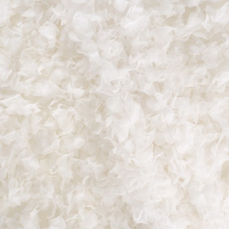 Flores tul 3d blanco