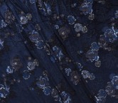 Blue velvet embroidery