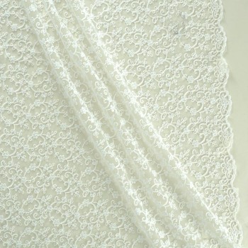 White tul embroidery