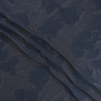 Blue jacquard fil coupè