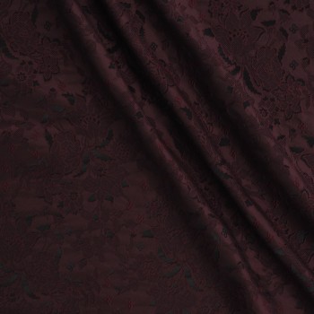 Jacquard floral rojo vino
