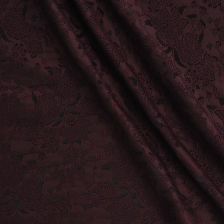 Jacquard floral rojo vino