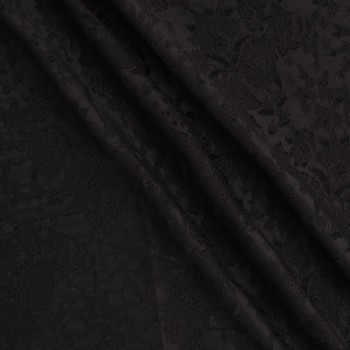 Brown jacquard floral