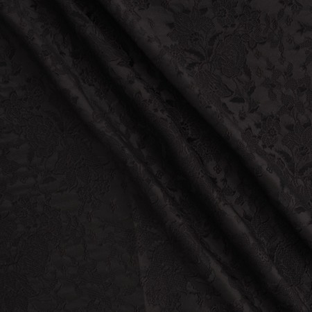 Jacquard floral marron