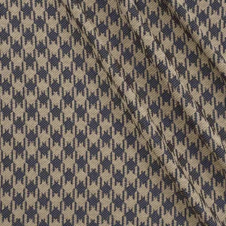 Jacquard geométrico azul