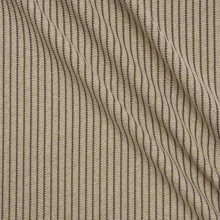 Jacquard raya lamé beige marron