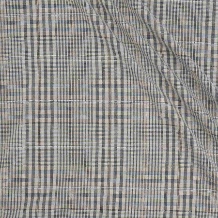 Sky blue fantasy tweed checks