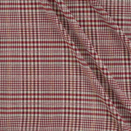 Red fantasy tweed checks