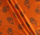Mikado floral marron turquesa
