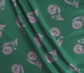 Mikado floral marron turquesa