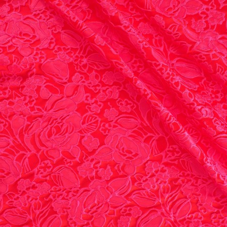 Jacq. cloqué reciclado  fuxia rojo
