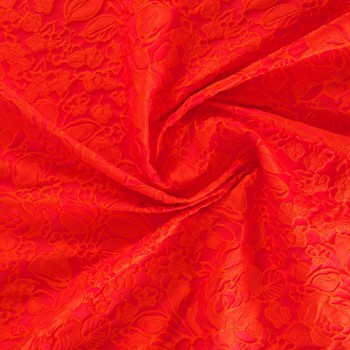 Red orange jacq. recycled cloqué