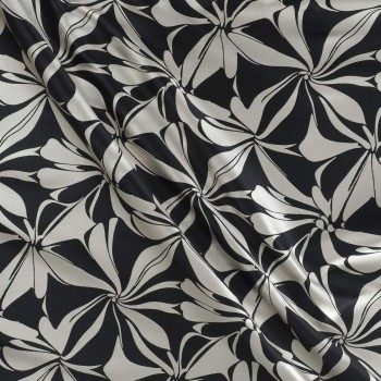 Black jacquard mikado