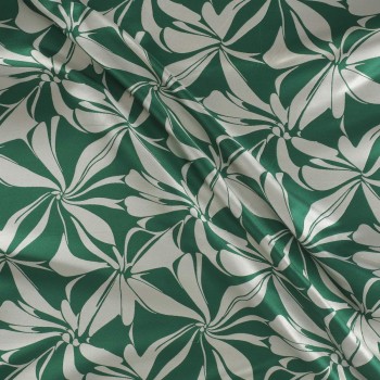 Green jacquard mikado