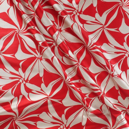 Mikado jacquard rojo