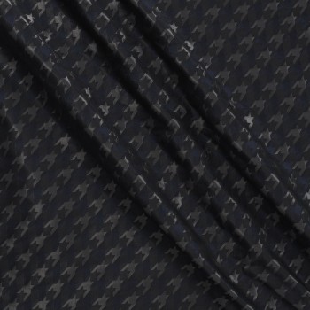 Blue jacquard houndstooth