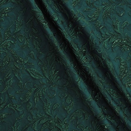 Green ornamental jacquard lamè