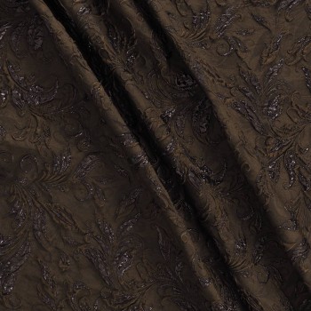 Brown ornamental jacquard lamè
