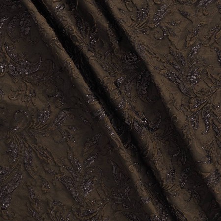 Brown ornamental jacquard lamè