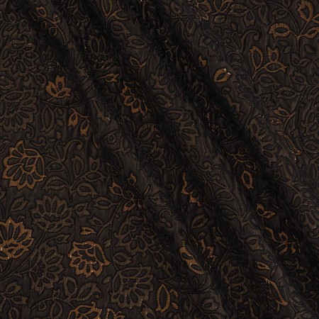 Jacq. floral relieve lamé bronce
