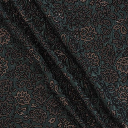 Jacq. floral relieve lamé verde